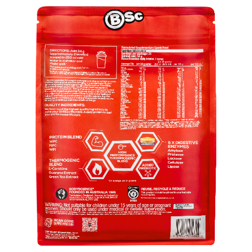 Body Science Shred Protein Chocolate 800g