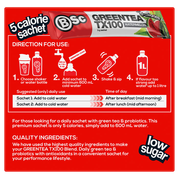 BSC Green Tea TX100 Watermelon 3g X 60