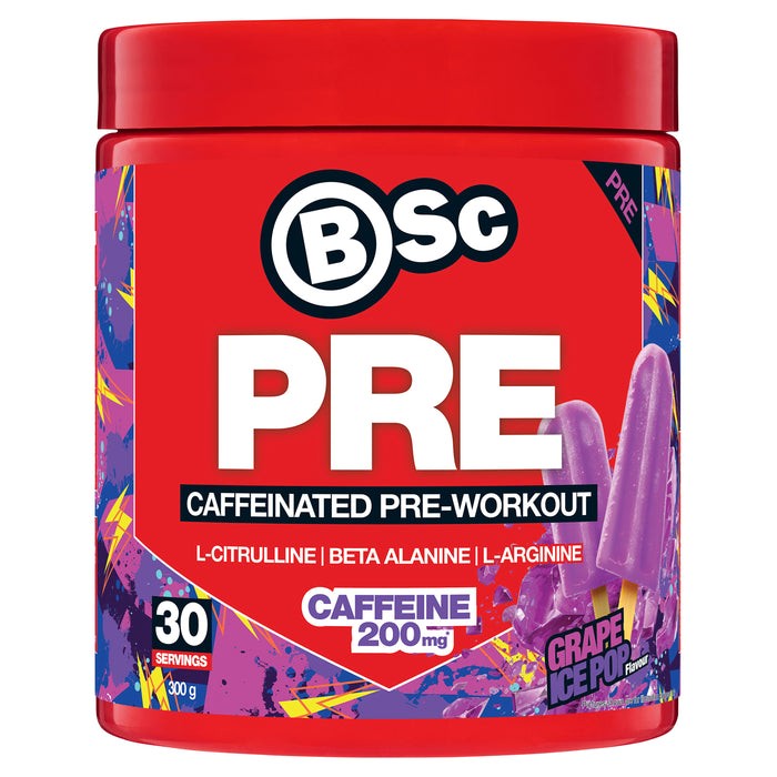 BSc PRE Caffeinated Pre-Workout 300g Grape Ice Pop