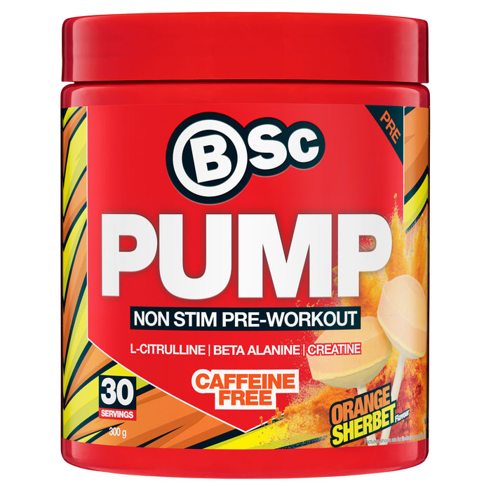 BSc PUMP Non Stim Pre-Workout  300g Orange Sherbet