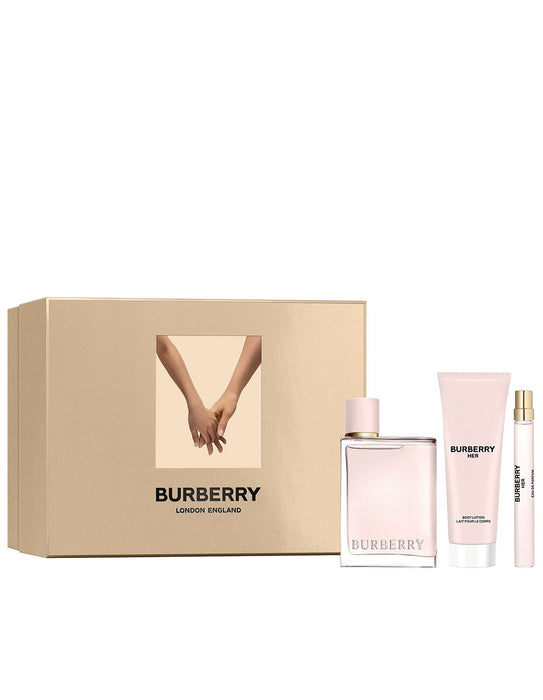 Burberry Her Gift Set 100ML+10ML EDP + 75ML Body Lotion