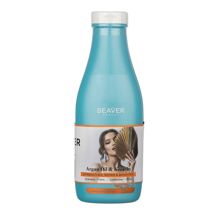 Beaver Argan Oil & Keratin Shampoo & Conditioner 730ml Twin Pack