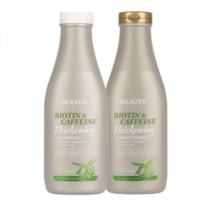 Beaver Biotin Caffeine Duo Shampoo 750ml+ Conditioner 750ml Pack