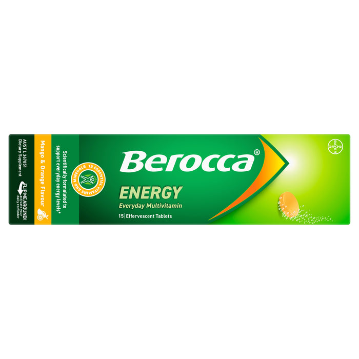 Berocca Energy Mango And Orange Effervescent Tablets 15