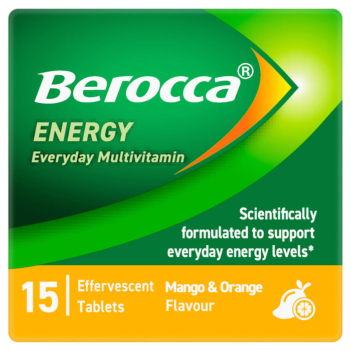 Berocca Energy Mango And Orange Effervescent Tablets 15