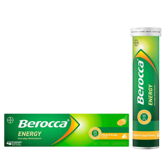 Berocca Energy Mango And Orange Effervescent Tablets 15