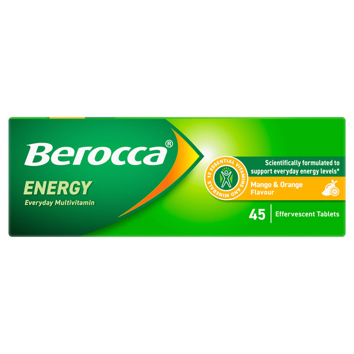 Berocca Energy Mango And Orange Effervescent Tablets 45