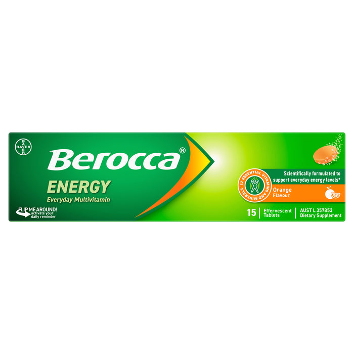 Berocca Energy Original Orange Effervescent Tablets 15