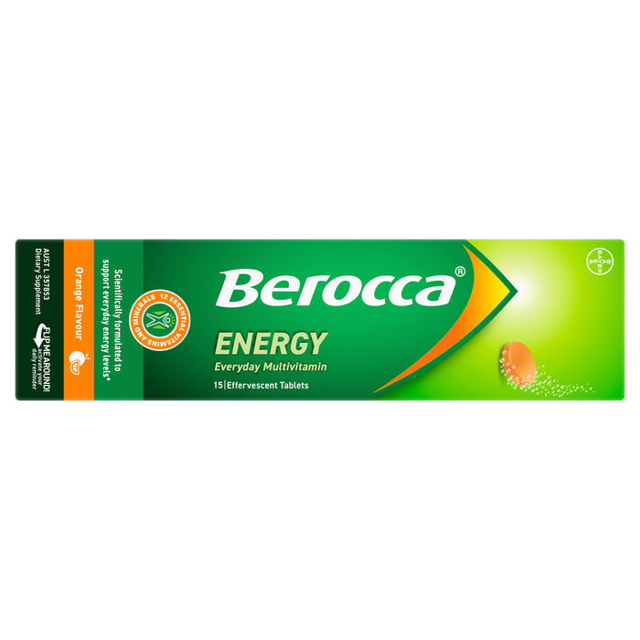 Berocca Energy Original Orange Effervescent Tablets 15