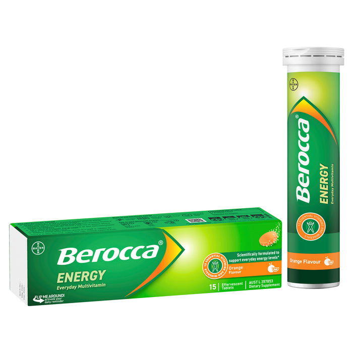 Berocca Energy Original Orange Effervescent Tablets 15