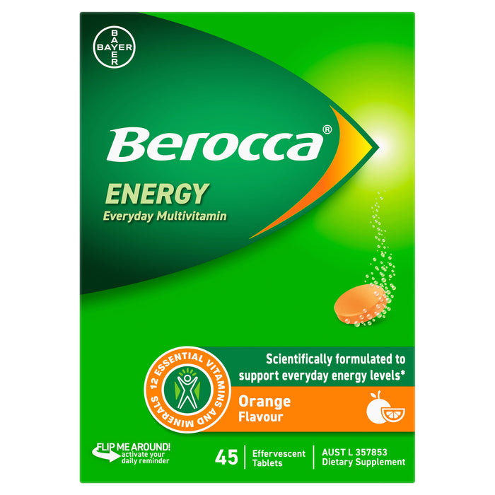 Berocca Energy Orange Effervescent Tablets 45