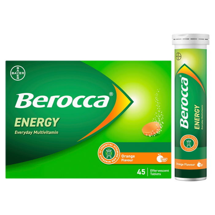 Berocca Energy Orange Effervescent Tablets 45