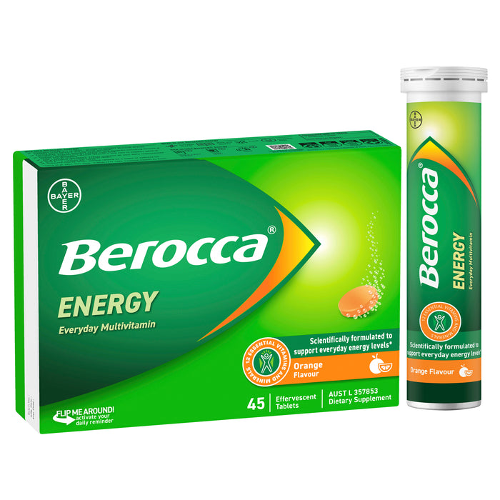 Berocca Energy Orange Effervescent Tablets 45