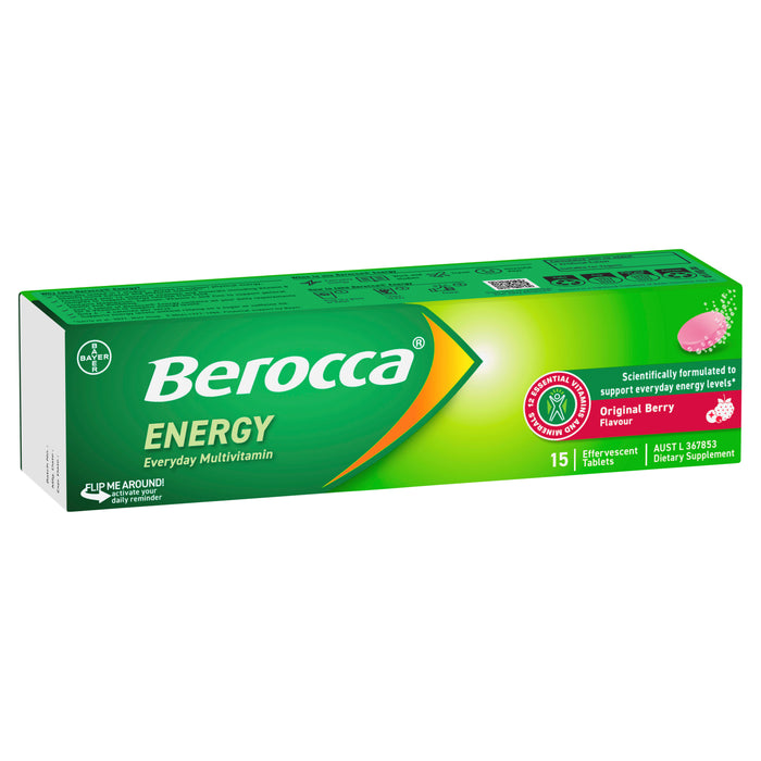 Berocca Energy Original Berry Effervescent Tablets 15