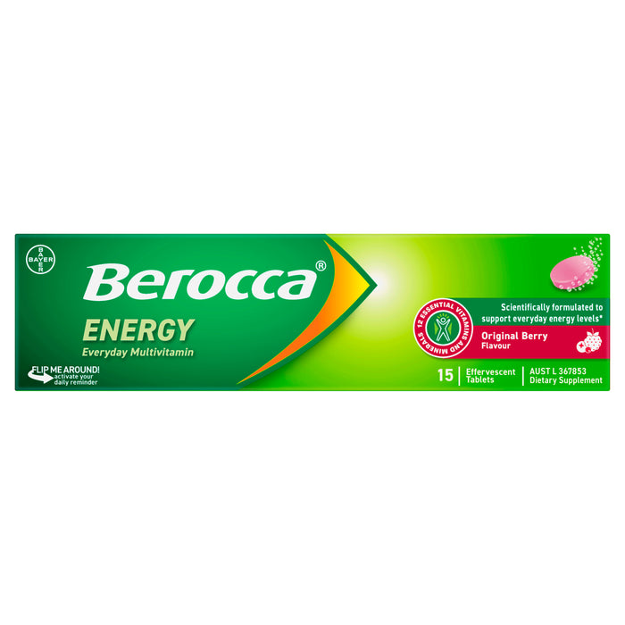 Berocca Energy Original Berry Effervescent Tablets 15