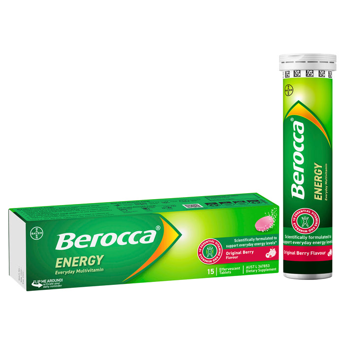 Berocca Energy Original Berry Effervescent Tablets 15