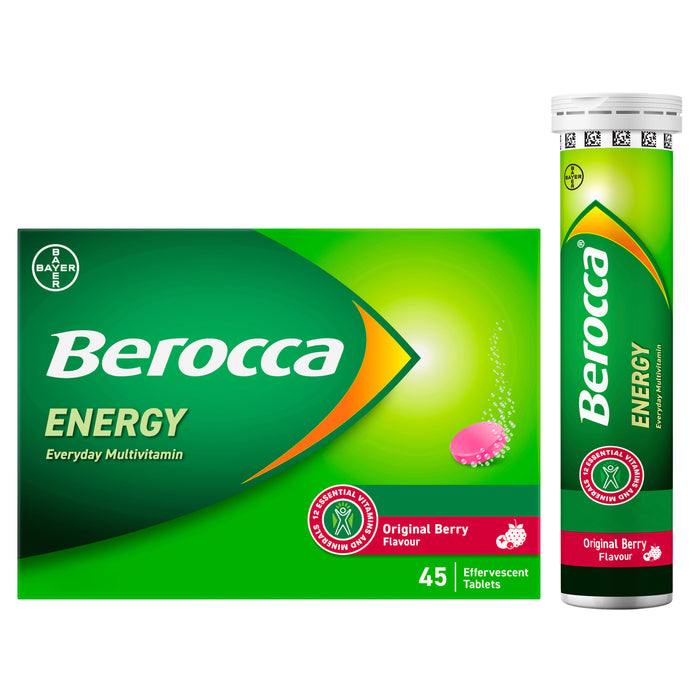 Berocca Energy Original Berry Effervescent Tablets 45