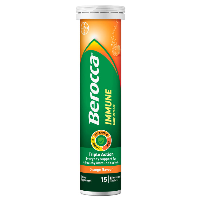 Berocca Immune Daily Defence Orange 15 Effervescent Tablets