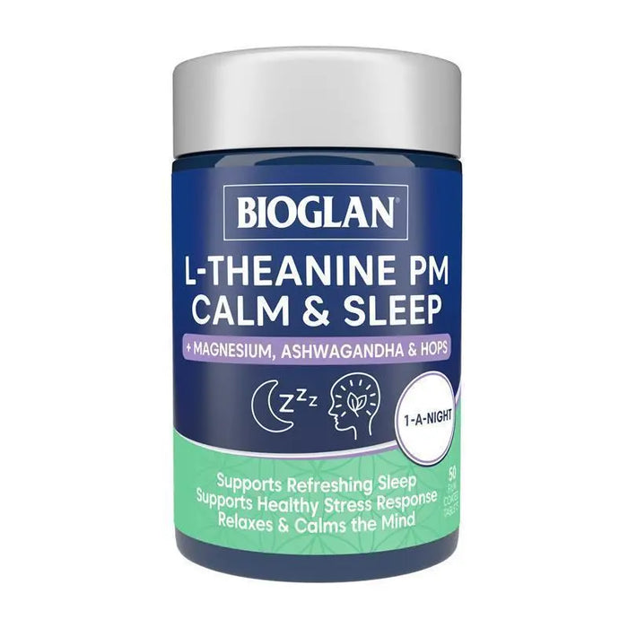 Bioglan L-Theanine Calm + Sleep 50 Capsules