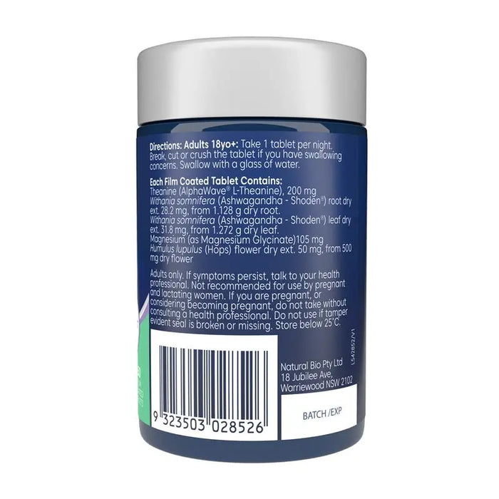 Bioglan L-Theanine Calm + Sleep 50 Capsules