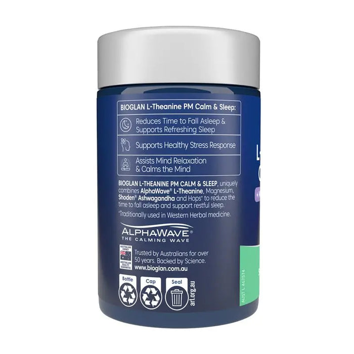Bioglan L-Theanine Calm + Sleep 50 Capsules