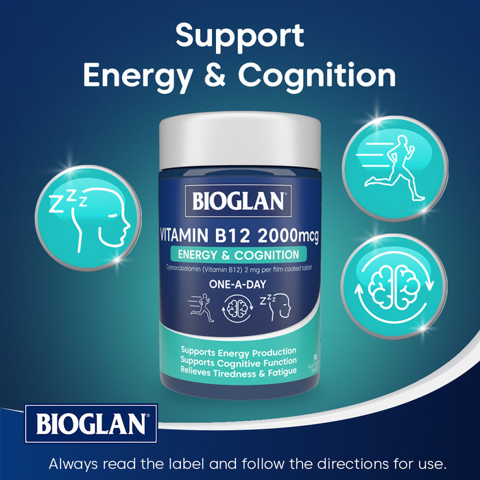 Bioglan Vitamin B12 2000mcg Energy & Cognition 90s.