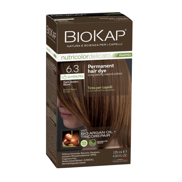 Biokap Nutricolor Delicato Rapid 6.3 Dark Golden Blond