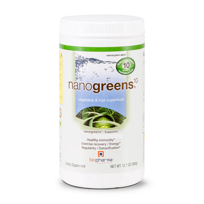 Biopharma Nanogreens: Green Apple Flavour 360g.