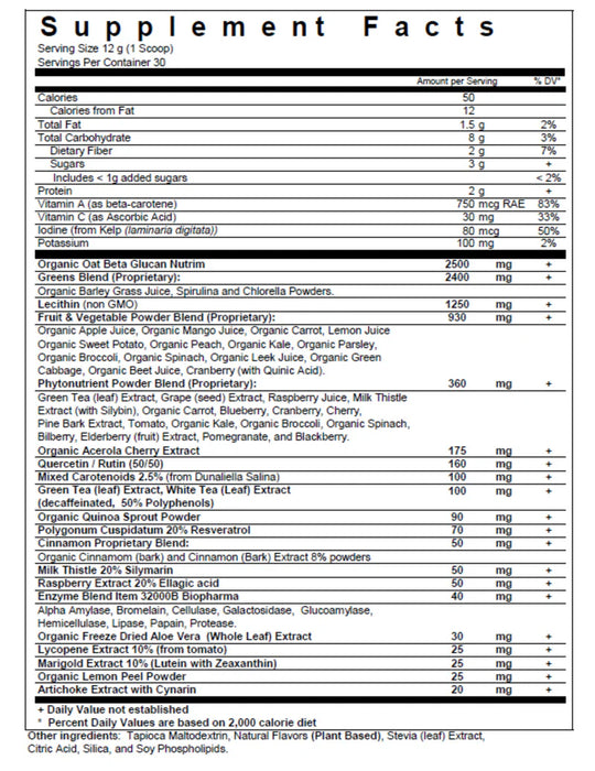Biopharma Nanogreens: Green Apple Flavour 360g.