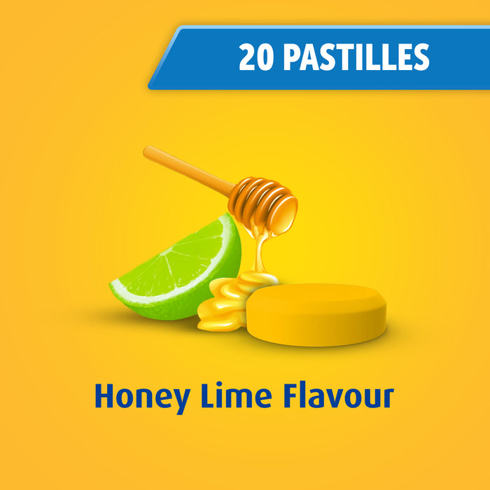 Bisolvon Dry Honey Lime Pastilles 10.5mg 20