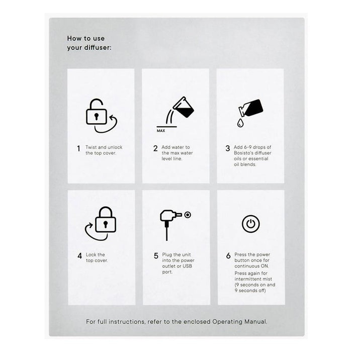 Bosistos Compact Onyx Diffuser