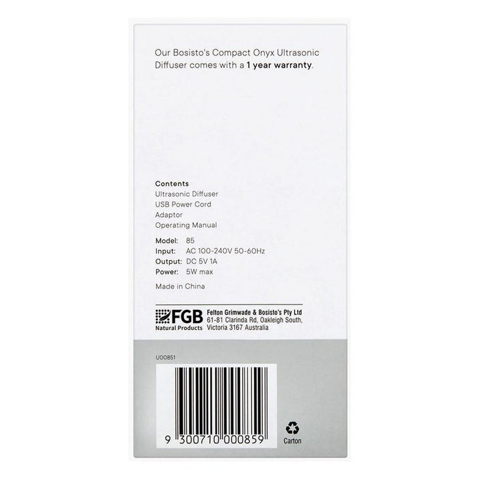 Bosistos Compact Onyx Diffuser