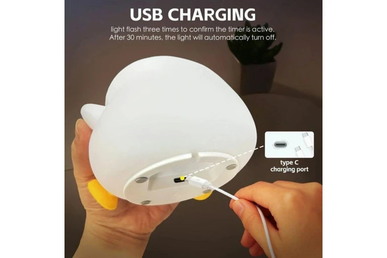 Brillar Kids Squishy Color Changing Night Cute Duck