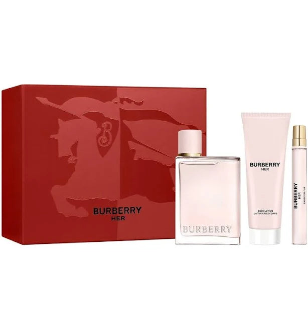 Burberry Her Gift Set 100ml/10ml EDP + 75ml Body Lotion