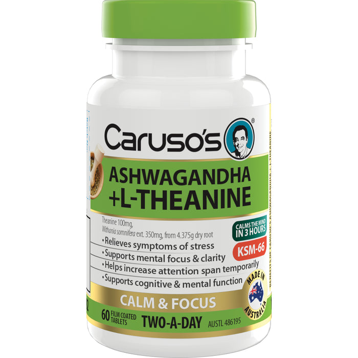 Caruso's Ashwagandha + L-Theanine 60 Tablets
