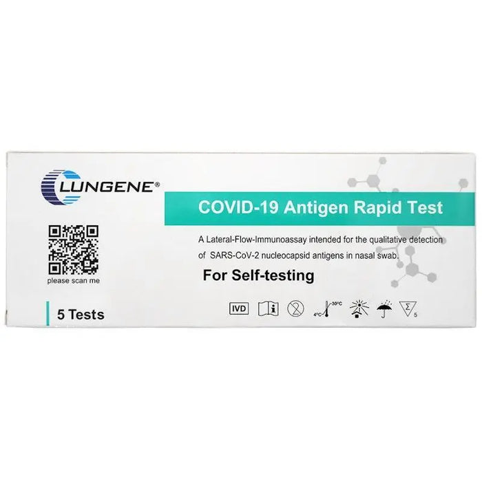CLUNGENE COVID-19 Rapid Antigen Test RAT Nasal Self-Testing 5Pack Short Dated