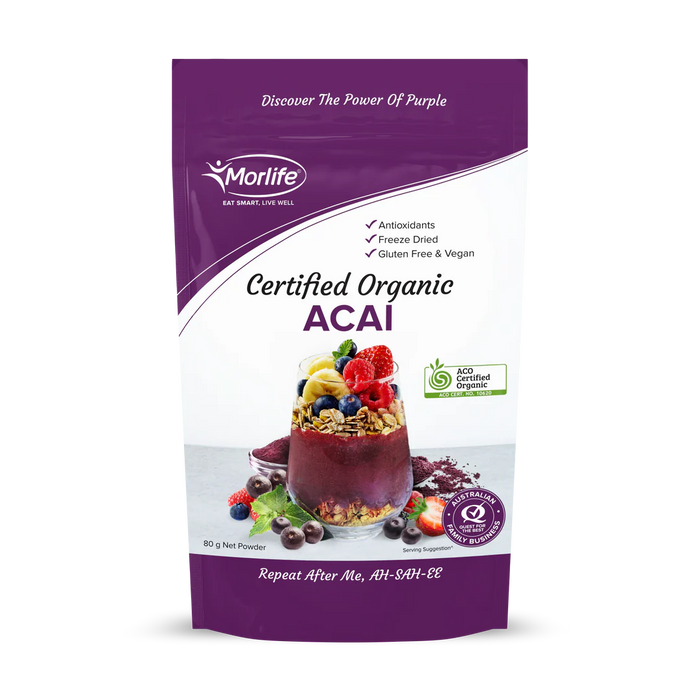 Morlife Acai Powder Certified Organic 80g
