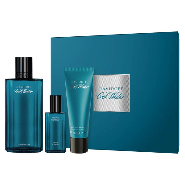 Davidoff Cool Water Edt 125ml + Shower Gel 75ml & Edt 15ml