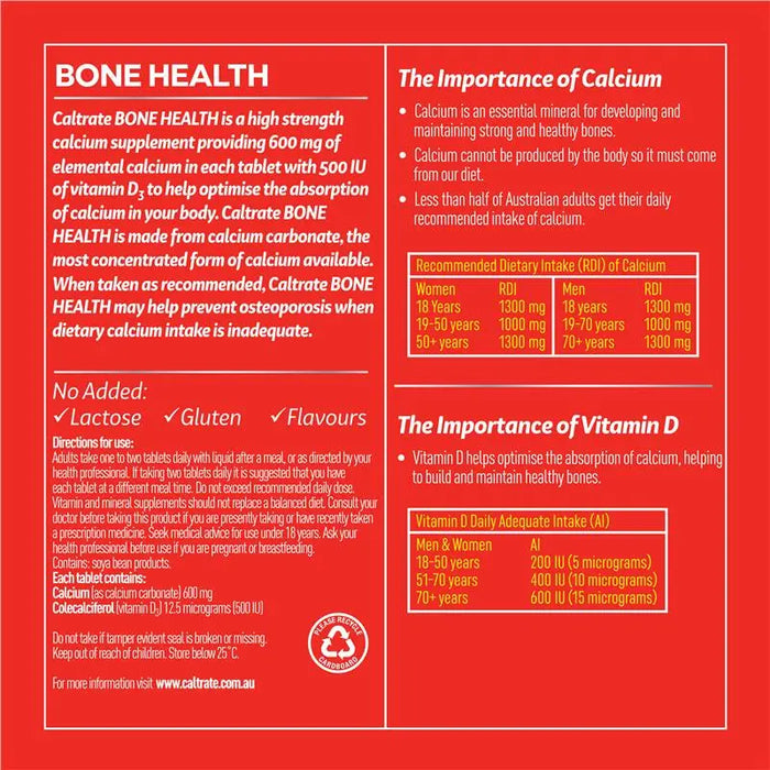 Caltrate Bone Health Tablets 100
