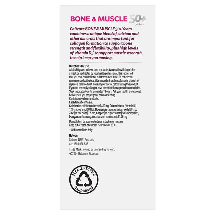 Caltrate Bone & Muscle 50+ Tablets 100