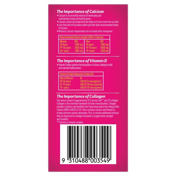 Caltrate Bone & Muscle 50 + Tablets 60