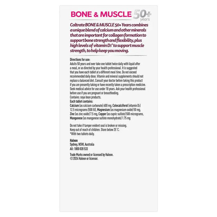 Caltrate Bone & Muscle 50 + Tablets 60