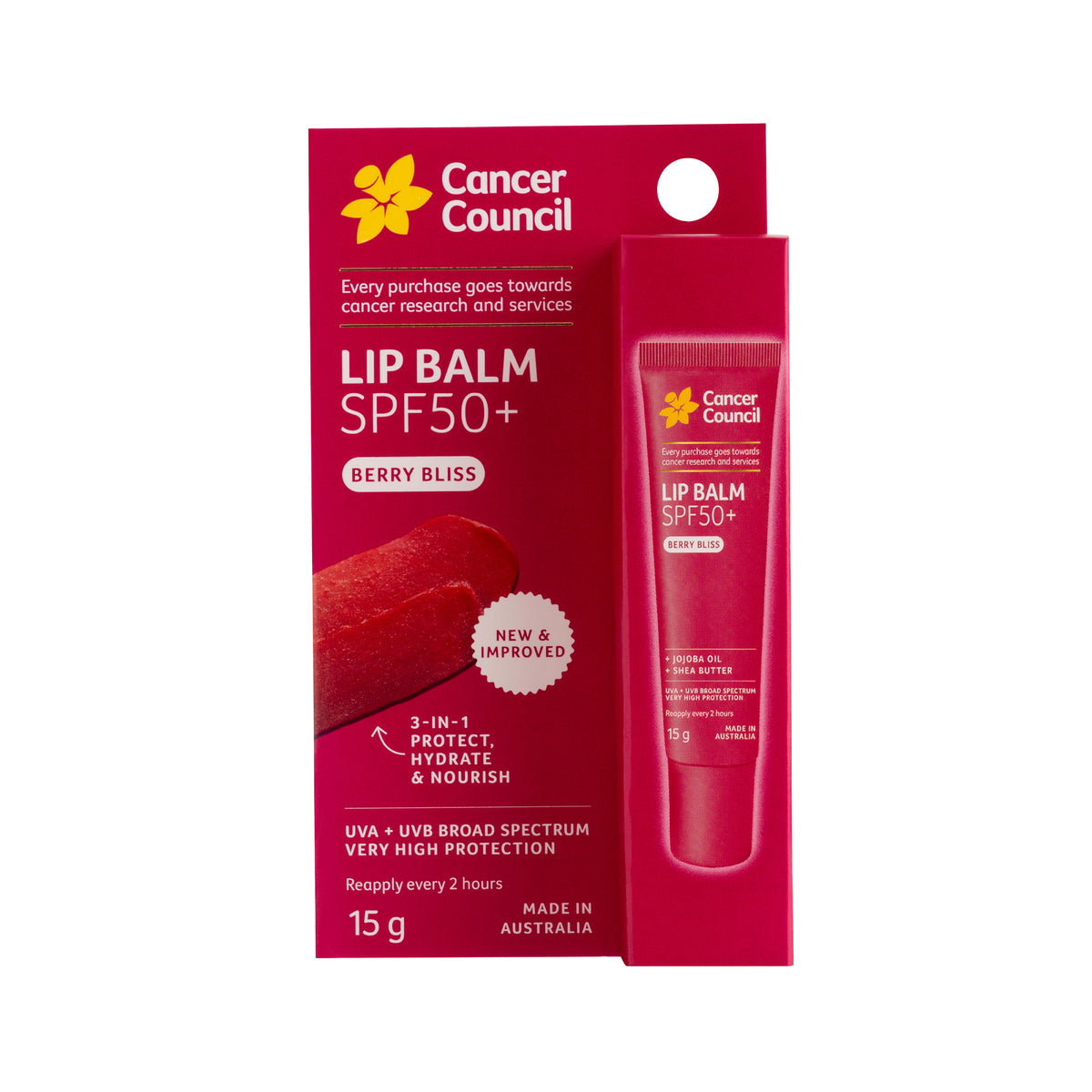 Cancer Council Lip Balm Spf 50 Berry Bliss 15g — Giant Chemist Harbour Town