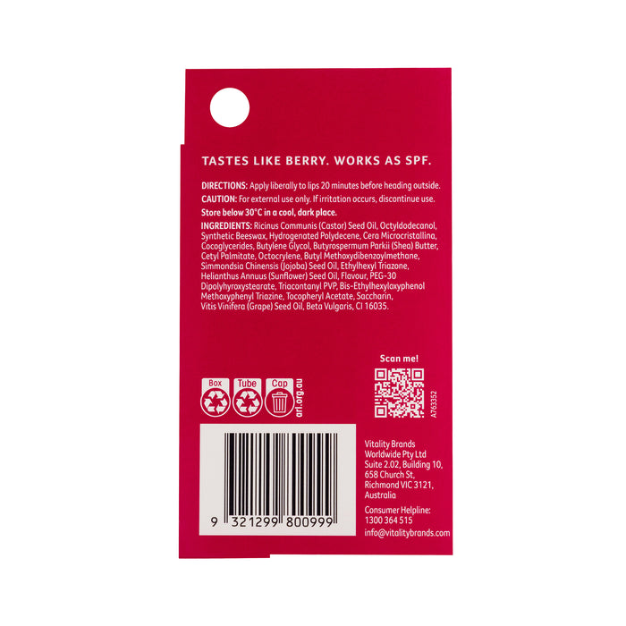 Cancer Council Lip Balm Spf 50 Berry Bliss 15g