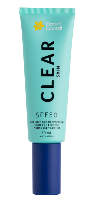Cancer Council Clear Skin SPF50+ Sunscreen Lotion 50ml