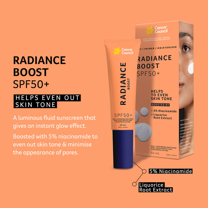 Cancer Council Radiance Boost SPF50+ 50ml