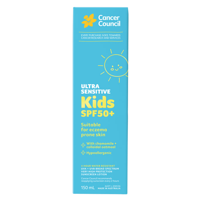 Cancer Coucil Uncented Sensitive Kids SPF50+ 150ml