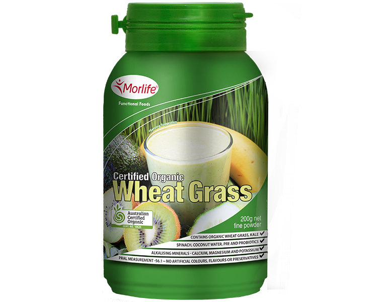 Morlife Wheat Grass Cert Org 200g