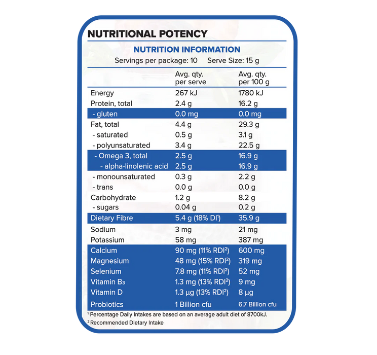 Morlife Chia Seeds Prebiotic & Vitamin D 150g