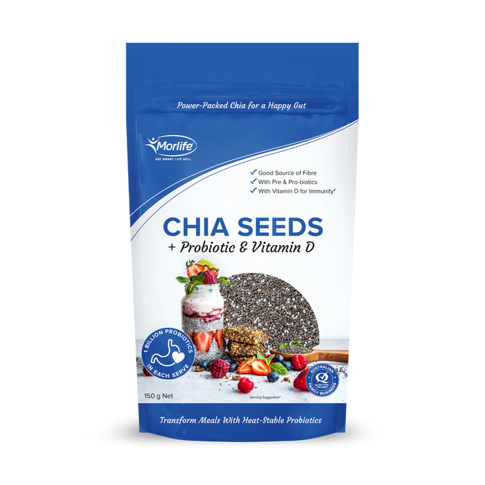 Morlife Chia Seeds Prebiotic & Vitamin D 150g
